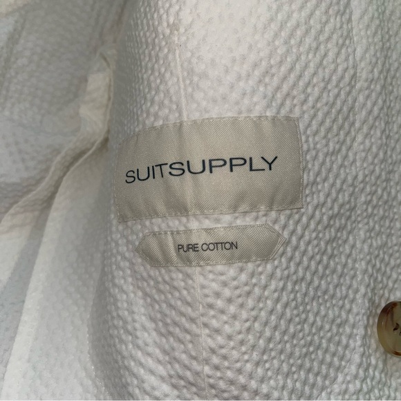 ❌SOLD❌ SUIT SUPPLY WHITE COTTON SUIT JACKET - Picture 6 of 11